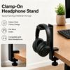 Heavy Duty Desk Clamp Headphone Stand, Desk Side Headset Holder, Headphone Organizer, Universal Over-Ear Headphone Display Rack