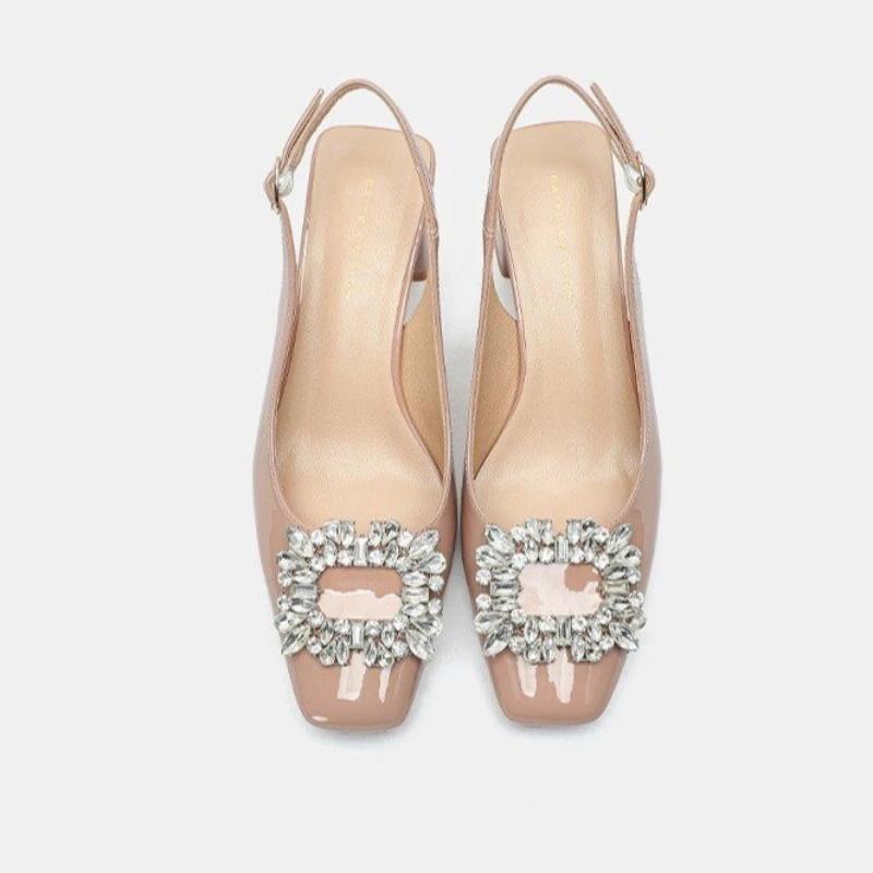 Léto Neformální Móda Hranatá špička Silný podpatek Dámské sandály Nové Sexy Elegantní Banket Pohodlná špička Vysoké podpatky NE:518