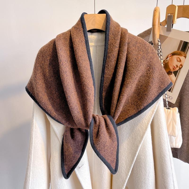 

Lady Scarves Color Lattice Tassel Shawl Wraps Outdoor Windproof Winter Pure CashmereThicken Shawl Scarf Women Long Female XWJ105 195x75cm