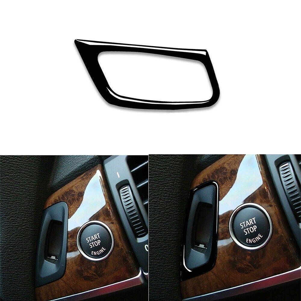 For BMW X5 E70 X6 E71 08-14 Dashboard Key Hole Frame Glossy Piano Black Sticker