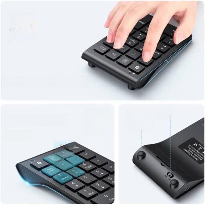Bluetooth 5.0 Numeric Keypad with Wired & TYPE-C Charging Dual-Mode