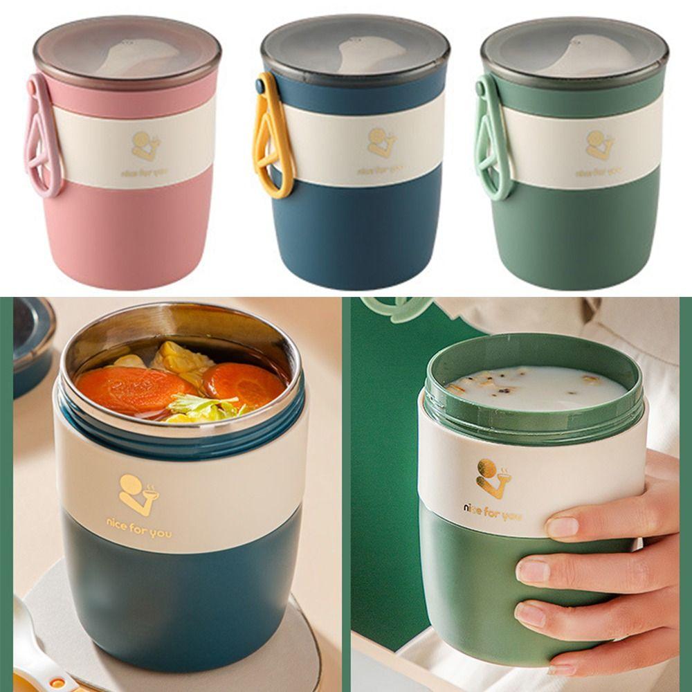 Leakproof Rectangle Grid With Spoon Food Containers Lunch Box Bento Box for Kids