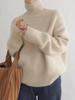 Thickened High Collar Women's Loose Knitted Pullover Sweater Bottoming Shirt Outer Wear Women's Long Sleeve
