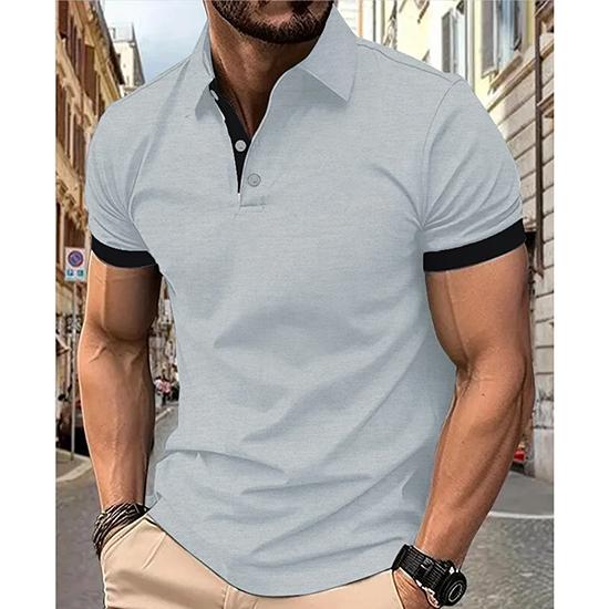 Frühlings- und Sommer-T-Shirt Herren Kurzarm Freizeit-Oberteil Mode-Poloshirt