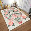 Floral Bird Pattern Carpet In Pastel Colors for Living Room Decor Suitable for Use As an Anti-slip for Living Room Bedroom Sofas