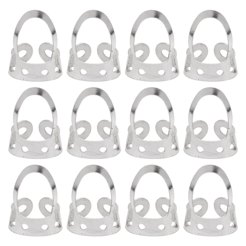12Pcs Finger Picks Adjustable Stainless Steel Banjo Ukulele Guitar Plucked Strings ToolSilver