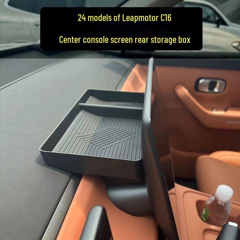 Fits Leapmotor C10/C16: 24-26 Car Storage Box with Foldable Handle for Center Console Screen