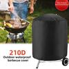 Round Grill Cover Outdoor Waterproof Dustproof Kettle BBQ Cover Oxford Cloth Heavy Duty Garden BBQ Protective Cover
