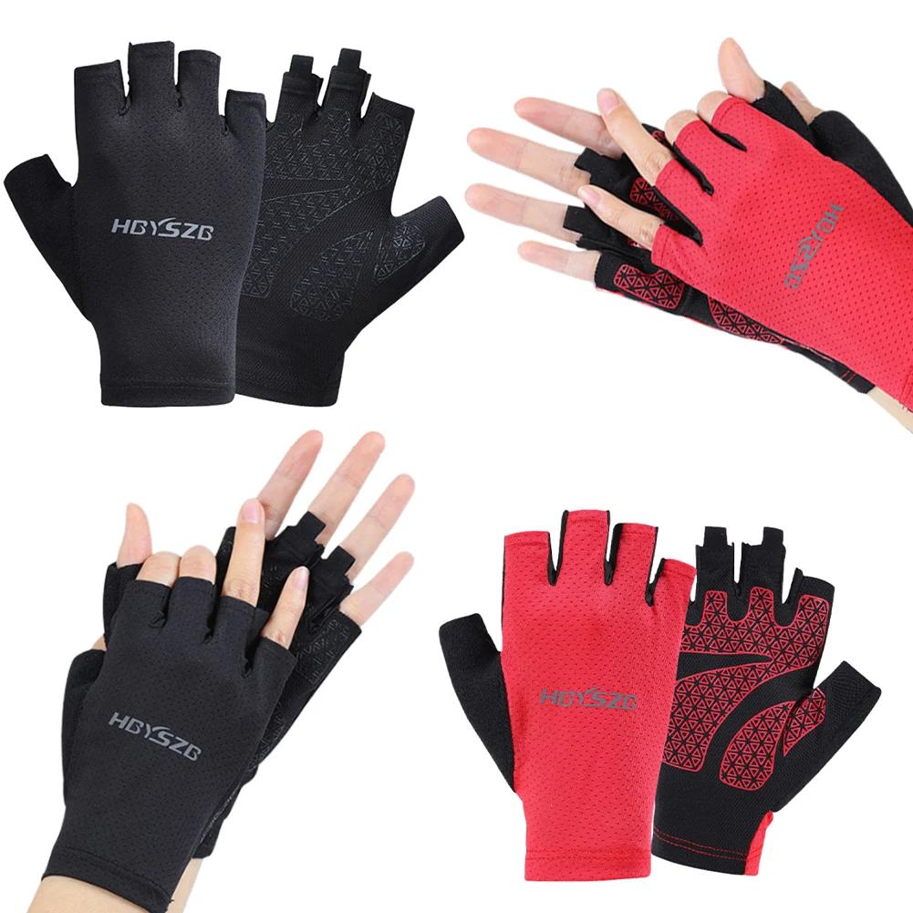 Outdoor Camping Motorcycle Gym Gloves Non-Slip Unisex Half Finger Gloves Shockproof Fingerless Gloves Cycling Equipment Summer