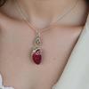 Fashionable Vampires Bat Heart Pendant Necklace with Elegant Crystals Accent for Mystery and Passion Casual Wear