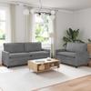 Sofa Set 2 pcs Dark Grey Velvet