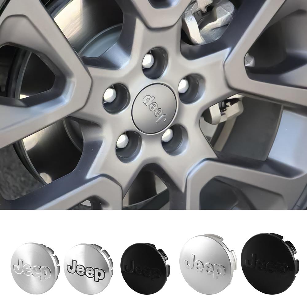 4pcs 55/64mm Car Wheel Tire Center Hub Caps Rim Cover Emblem For JEEP Grand Cherokee Renegade Compass Wrangler JK Accessories ALY1