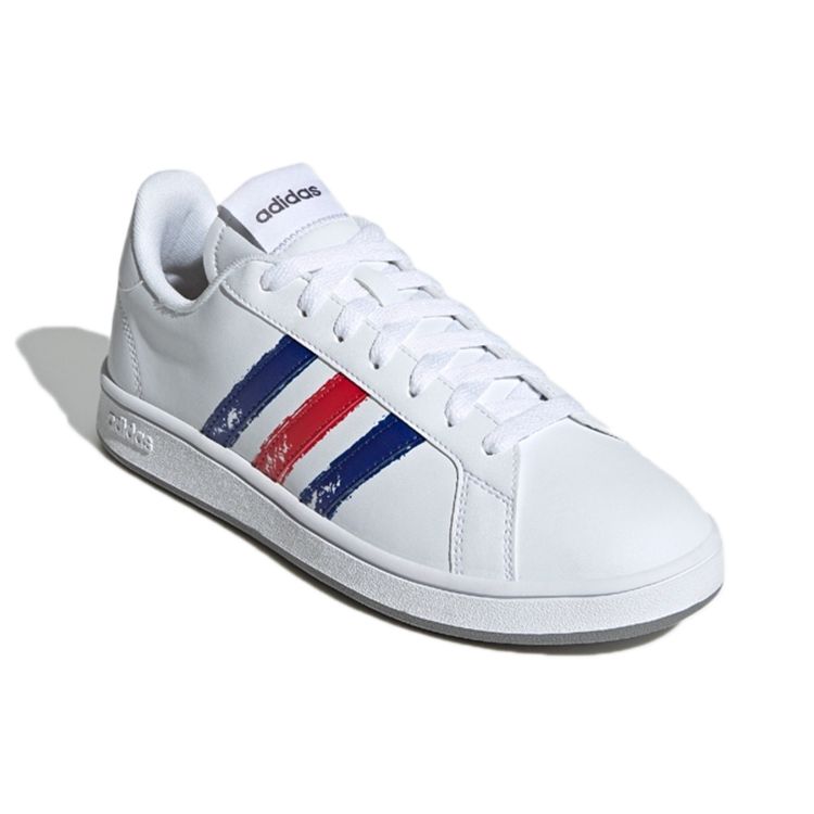 Adidas Grand Court Base Beyond Paint Stroke - White Royal Scarlet Men Sneakers Cloud-White Royal-Blue GX5761