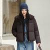 Winter new European and American hooded cotton-padded clothes women's hooded short spliced down cotton-padded jackets