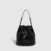 Small Bag Rivet Drawstring Bucket Bag Women Design Rivet Hollow Handbag Punk Style Hollow Shoulder Messenger Chain Women's Bag