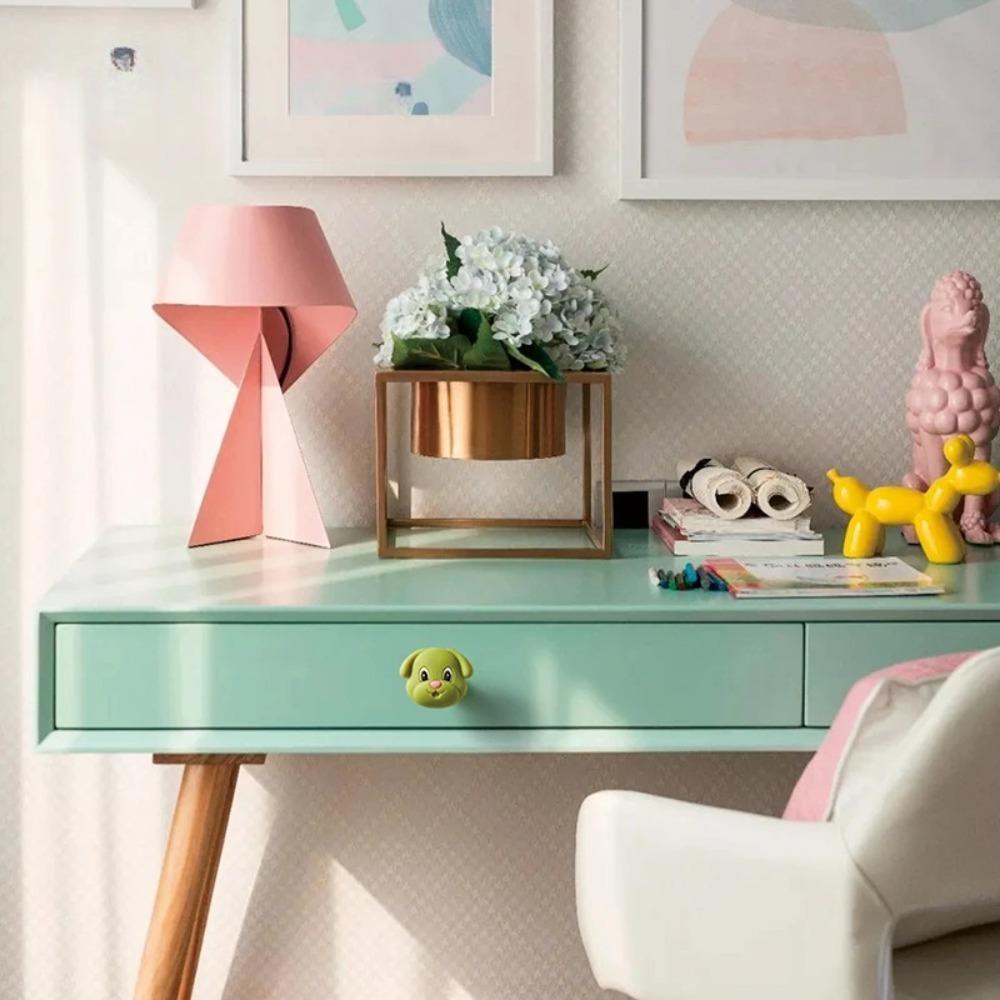 Single Hole Cartoon Cabinet Wardrobe Door Handle, Children's Room Cute Drawer Handle, Anti-collision Silicone Furniture Handle