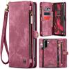 CaseMe-008 Luxuriöse 2-in-1 Abnehmbare Magnetische Premium PU-Leder Hülle Multifunktionale Reißverschluss Geldbörse Hülle für Samsung A17 A37 A57 5G