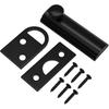 Solid Brass Surface Bolt, 2 Inch, Black, 1 Pack | Heavy Duty, Slide Latch Lock, Rustproof, For Cabinets, Bathrooms & Flush Gates, Includes Screws