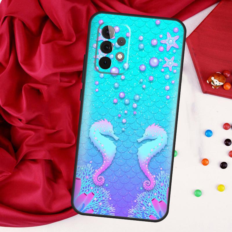 Starfish Seahorse Pattern For Samsung Galaxy A55 A53 A33 A13 A35 A15 A36 A56 A26 A16 A22 A32 A52 A54 A34 A06 A05 Case