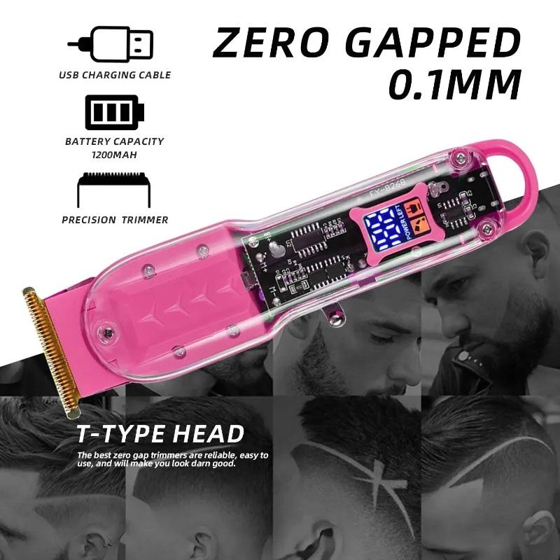 Rechargeable Hair Clippers Professional Hair Clippers Transparent Electric Hair Trimmers for Men Cordless Hair Cut Machine