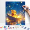 Disney Winnie the Pooh Starry Boat Digital Oil Painting Diy Coloring Handpainted Filling Home Decoration Gift Art Wall Decor Set