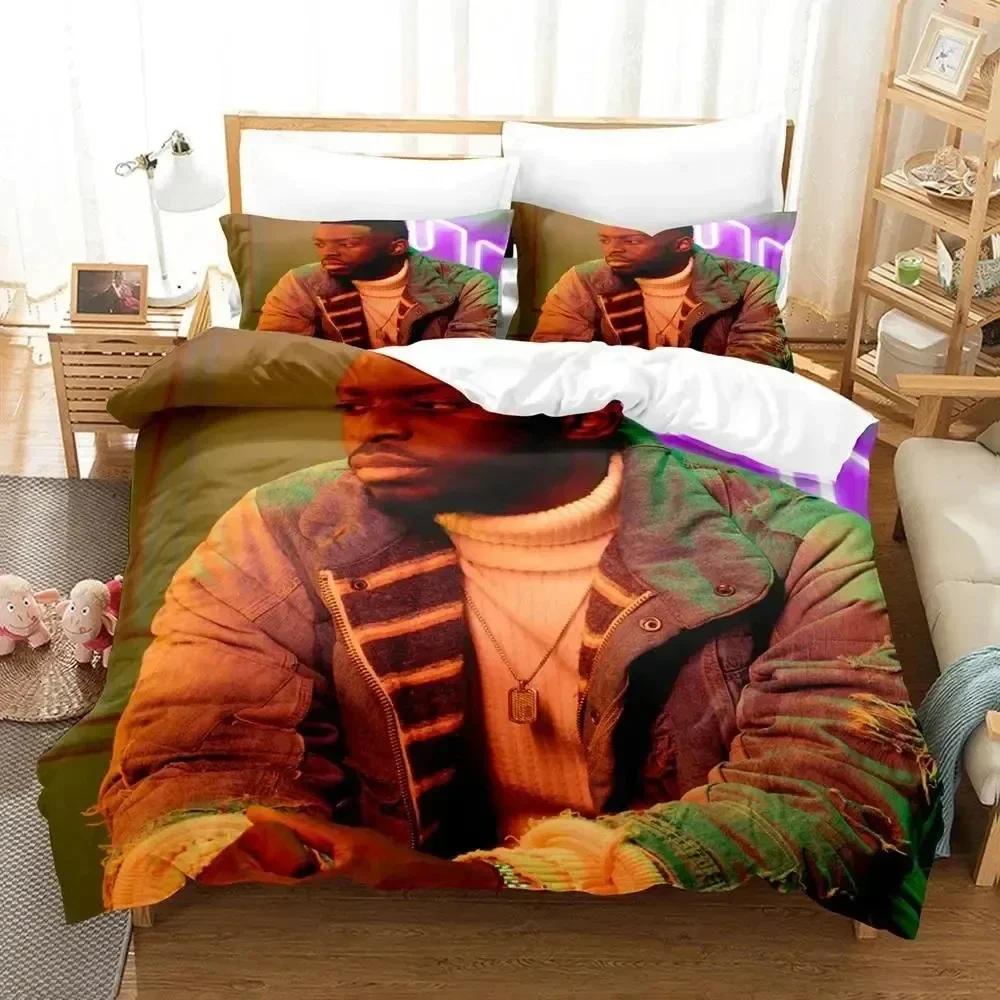 

3D Print Singer Dadju Prince Dadj Bedding Set Printed Bed Set With Pillowcase Duvet Cover Soft Queen King Size Bedclothes Home 70x133cm 2pcs