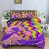 Retro Bedding Set Abstract Duvet Cover Set Waves and Sunset Pattern Comforter Cover with Pillowcase King Queen Home Textiles369