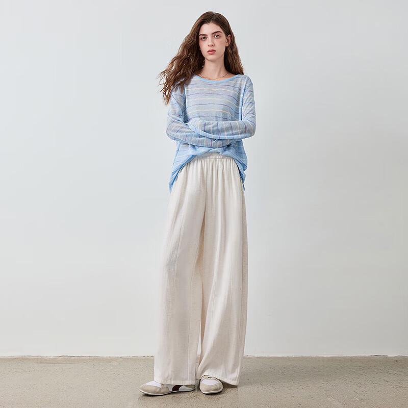 Women's Relaxed Fit Split Line Wide-Leg Casual Pants