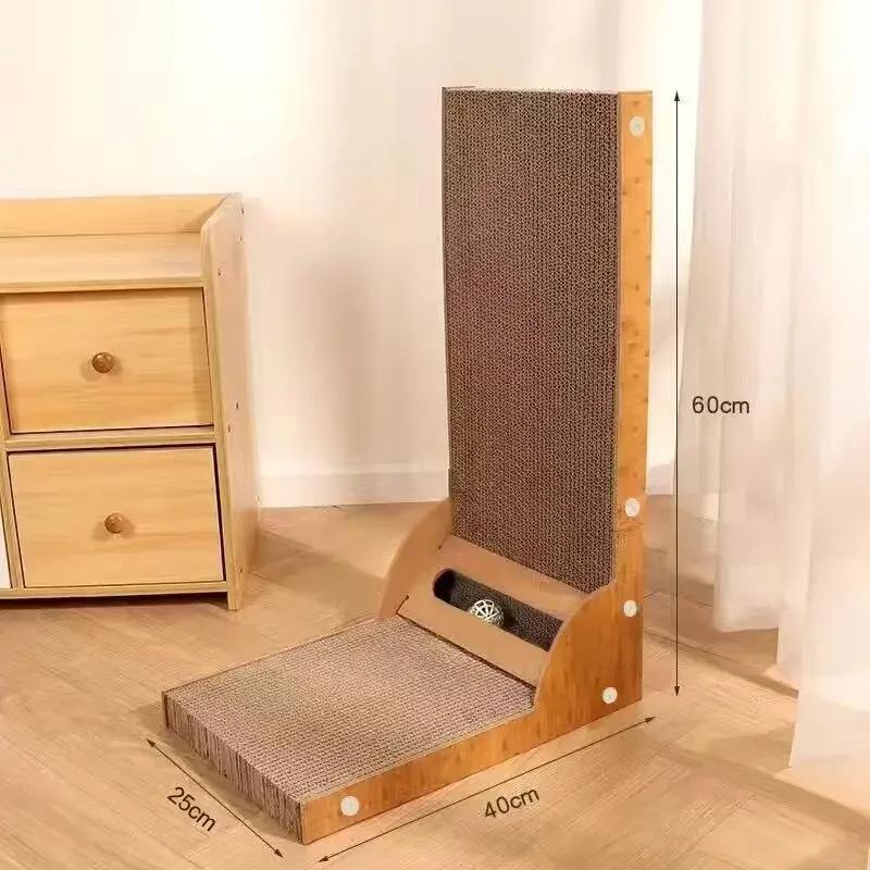 Tabla Rascadora para Gatos en Forma de L Desmontable Papel Corrugado Rascador para Gatos Duradero Juguete para Entrenamiento de Gatos para Afilar Garras Protector de Muebles