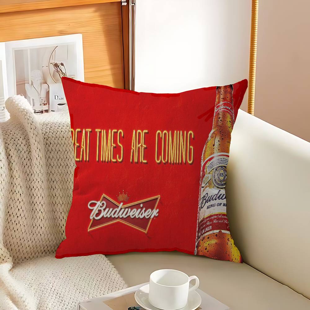 B-Budweisers Cushion Cover Polyester Sofa Cushions Decorative Throw Pillows Home Decoration Pillowcover