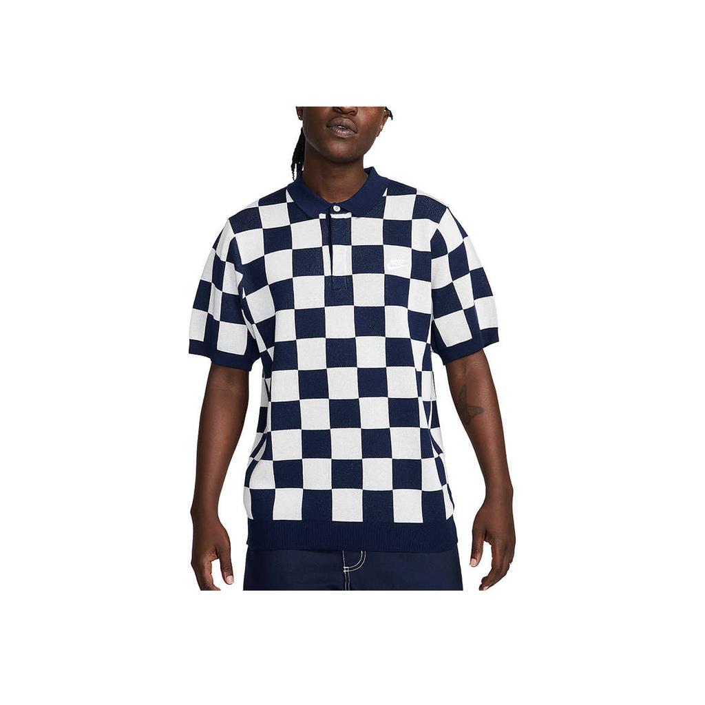 Nike Casual Sport Plaid Pattern Short Sleeve Polo Shirt Men tops Black Gray FN3423-410