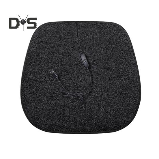 

Подогреваемая подушка для сиденья автомобиля, USB-подогреваемый чехол для стула для зимних поездок, портативный чехол для сиденья с подогревом для офиса, дома, активного отдыха на свежем воздухе, противоскользящее дно автомобиля чёрный