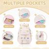 Girls Backpack, Kids Backpack for Girls with Anti-theft Back Pocket, Lightweight School Bookpack, Watrer Resistant, Bookbag for Elementary Primary Sch