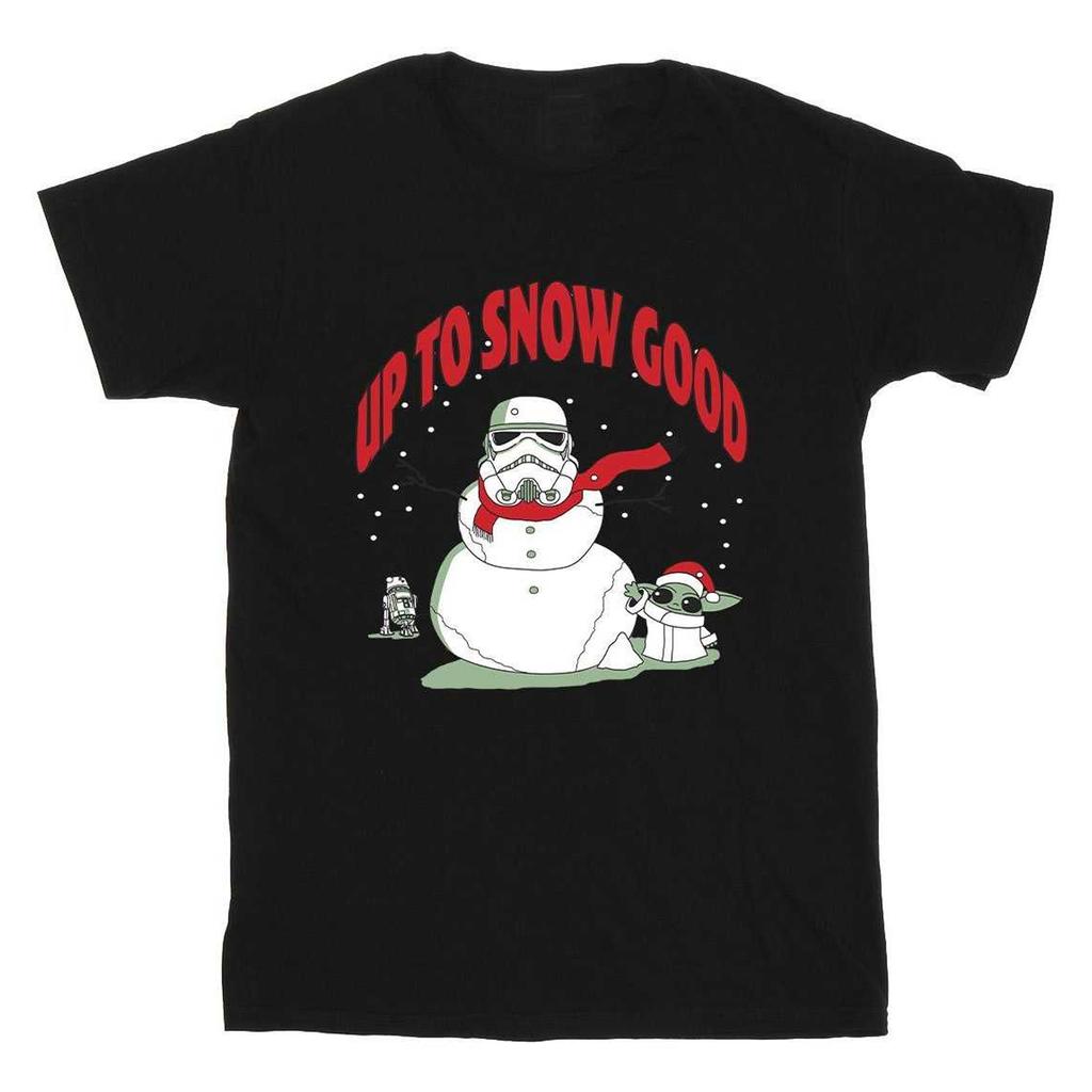 Star Wars Mandalorian Girls Up To Snow Good Cotton T-Shirt