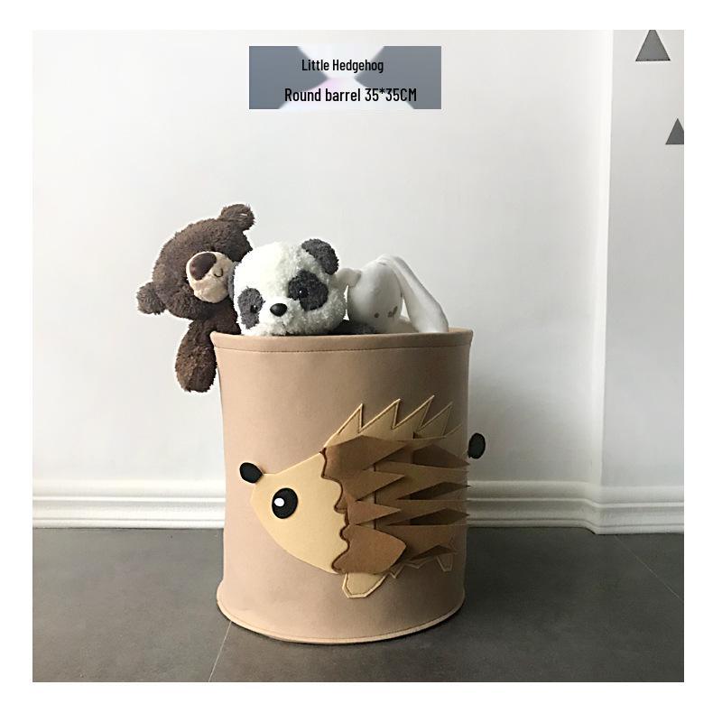 Large Capacity Cartoon Felt Storage Basket Jumbo Organizer