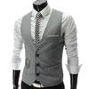 Korean Slim Fit V-Neck Men's Three-Button Suit Vest - Trendy British Business Waistcoat