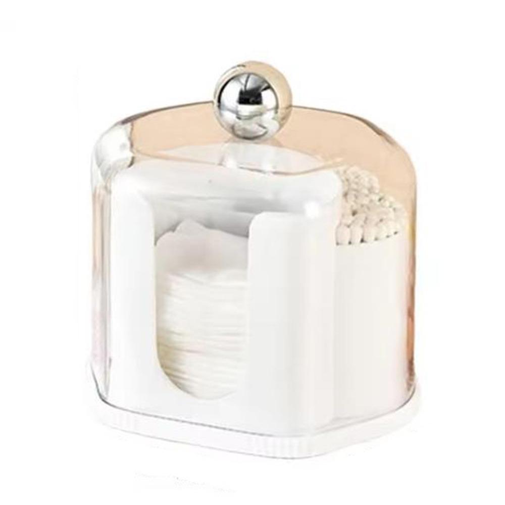 

Clear Cotton Swab Case Plastic Cotton Pad Case Durable 2 IN 1 Qtip Holder Desktop