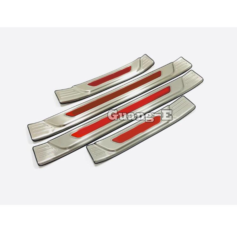 For Hyundai Sonata DN8 10Th     Car Stainless Steel Door Sill Scuff Plate Cover Trim Outside External Threshold