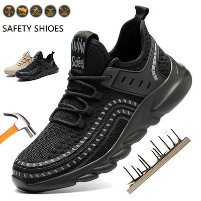 Stahlkappen-Sicherheitsschuhe für Männer und Frauen, pannensichere Arbeits-Turnschuhe, leichte Arbeitsschuhe, Konstruktion, Anti-Smash-Anti-Stich-Sicherheits-Arbeitsstiefel für Männer