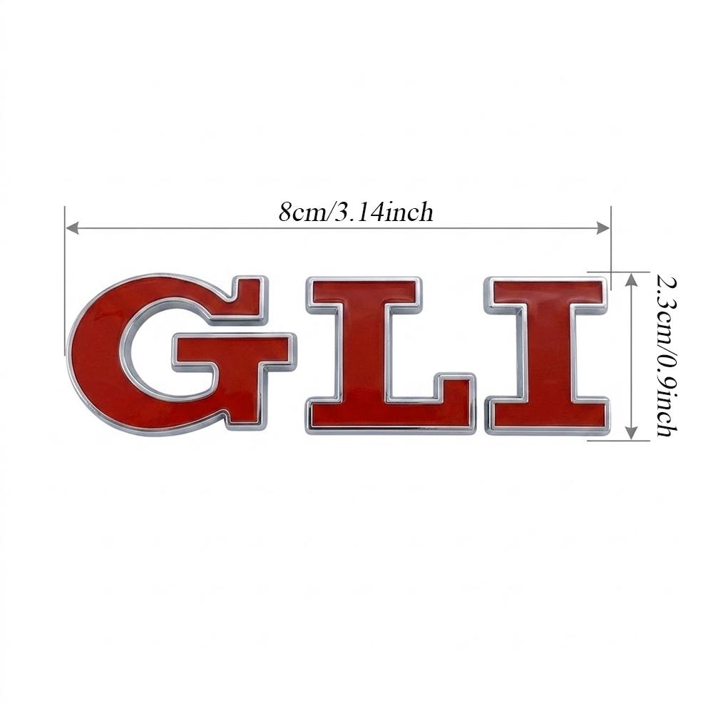 3D Metal Car Letters GLI Logo Rear Trunk Badge Emblem Sticker Decals For Volkswagen VW Jetta MK2 MK4 MK5 MK6 MK7 MK8 Accessories