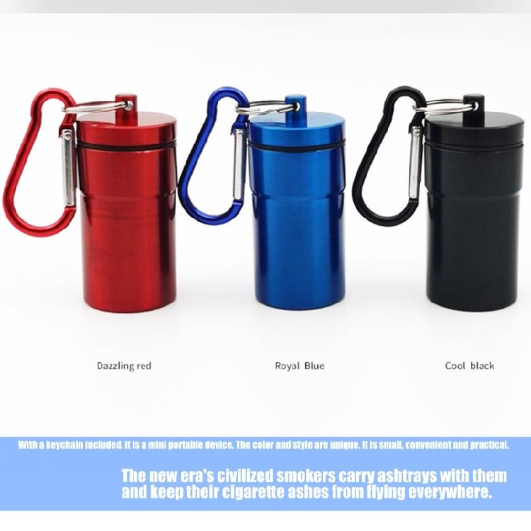 Convenient Sealed Ashtray for Outdoor Aluminum Alloy Small Items Container Odor Proof Easy To Clean for Adventurers