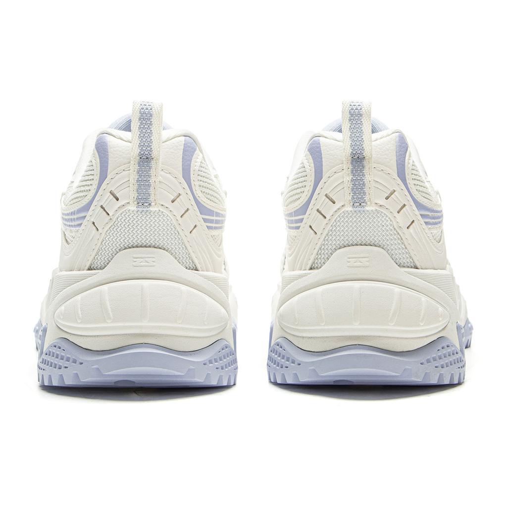 New LiNing Stargazing Shock Absorbers Slip Resistant Abrasion Resistant Low top Chunky Sneakers Women's Champagne White AGCV370-3