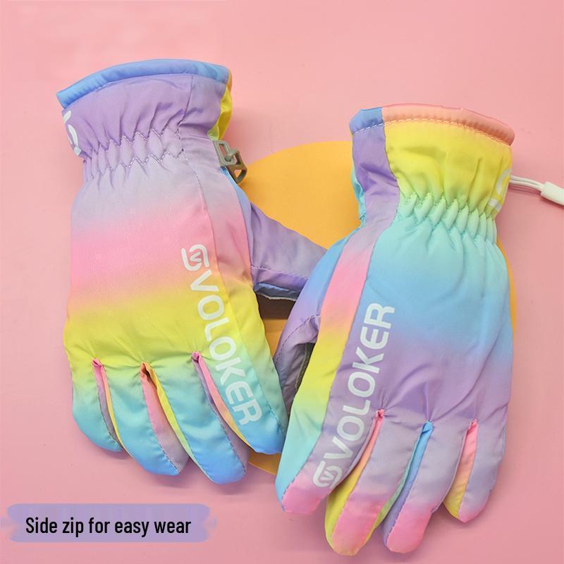 Manoplas de Invierno de Felpa para Esquí y Nieve para Niños