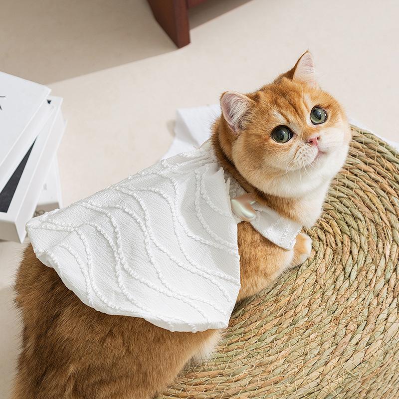 Niedliche Katzenkleidung Frühling und Sommer dünn atmungsaktiv Träger Knospenkleid Kätzchen Hund Haustier Katze Kleidung