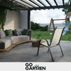 Metal Garden Chairs for Balcony Terrace Garden Furniture Set Beige X6
