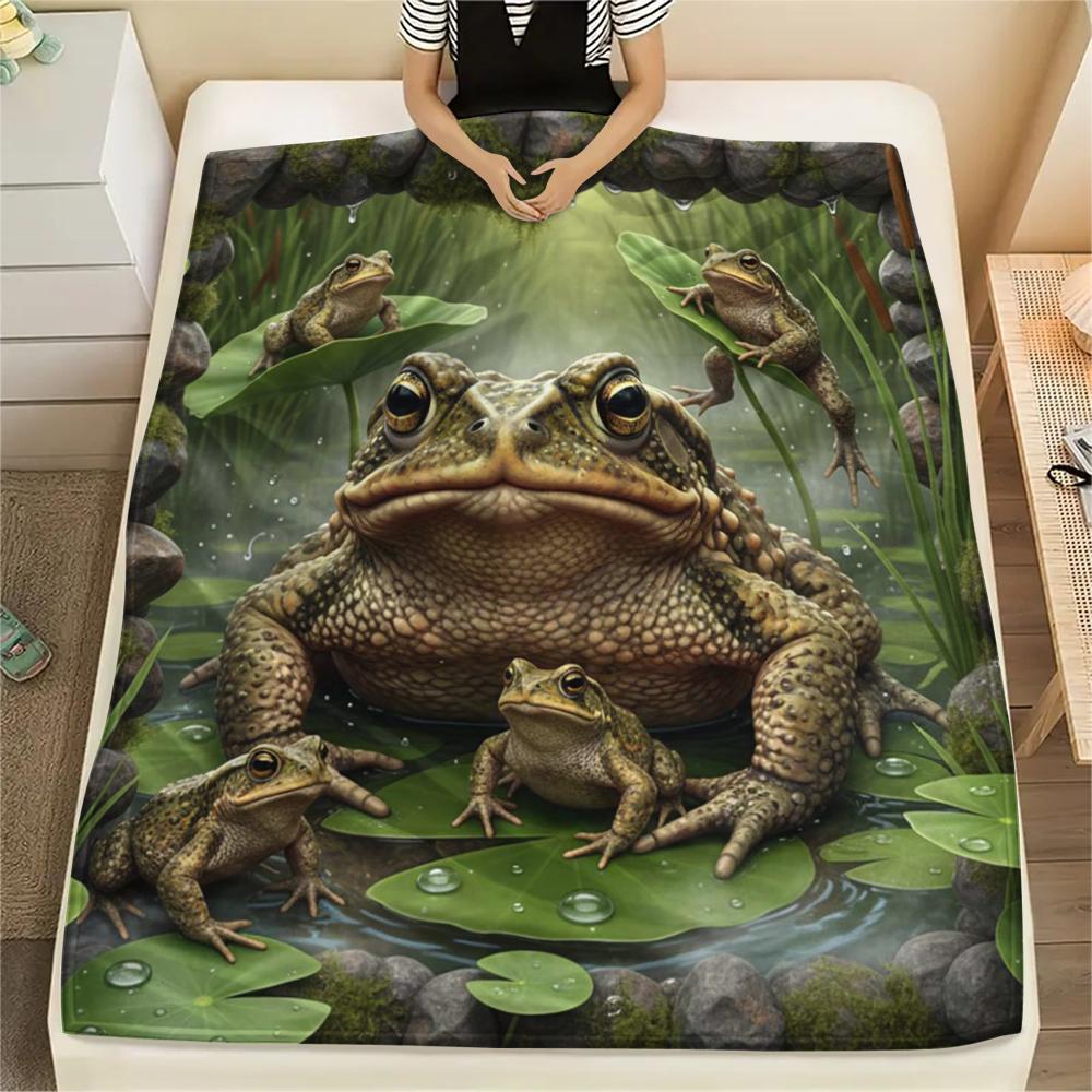 1 Manta de Franela con Estampado de Dibujos Animados, Alta Calidad, Cómoda para Todas las Estaciones, Decoración del Hogar, Calidez y Confort, Perfecta para Regalo de Navidad o Cumpleaños