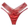 Low Waist Hollow Out Thongs Bowknot Women Mesh Briefs Comfortable Satin Silk Panties  Daily