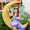 Resin Elf Sculptures Realistic Swing Figurines for Home and Outdoor Garden Patios Decors