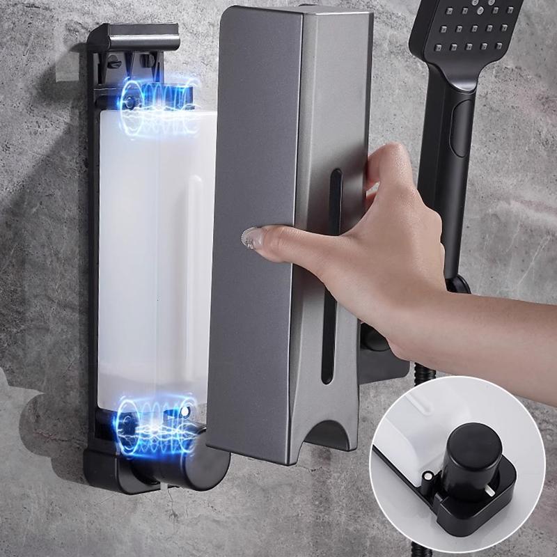 1/2/3pcs Pressed Soap Dispenser Staple Free Large Capacity 500ml Lotion Shower Gel Pump Dispenser Magnetic Liquid Container