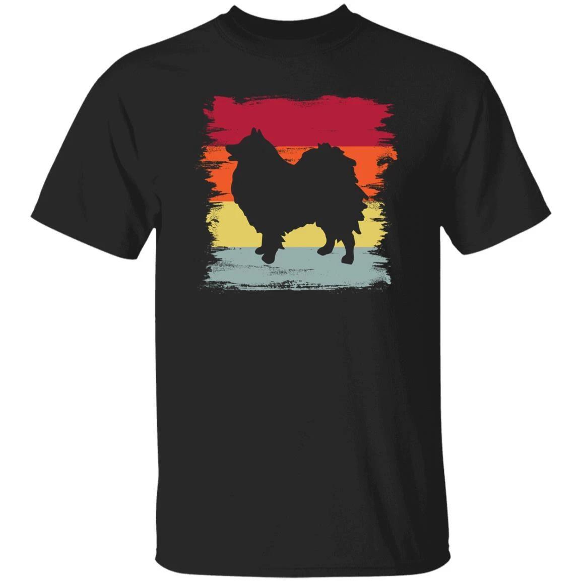 Retro spitz Unisex T-shirt gift spitz dog dad black dark heather 3XL